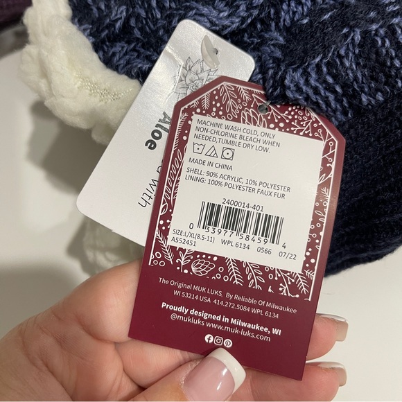 Muk Luks slipper socks (2 pairs) - Picture 2 of 3